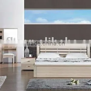 Modern White Teak Wooden Nightstand thumbnail-1