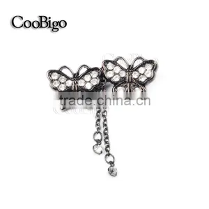 Fashion Jewelry Brooch Dangling Chain Rhinestone Women Dresses Hijab Scarf Party Gift Apparel Promotion Accessories thumbnail-1
