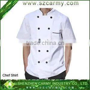 Super Quality 100% Cotton White Short Sleeve Chef Workwear Shirt thumbnail-1