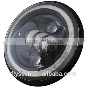 New Design 50W 7" LED Headlight for Jeep Wrangler thumbnail-2
