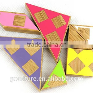 2015 Hot Sale Colored Bamboo Tangram Puzzle thumbnail-1
