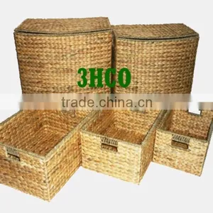 2015 New Product Water Hyacinth Hamper for Home Decoration and Furniture thumbnail-1