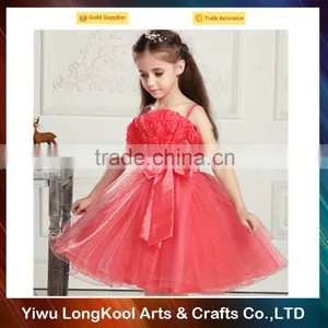 2016 Korean Design Baby Girl Wedding Dress Pink Flower Girl Dress thumbnail-2