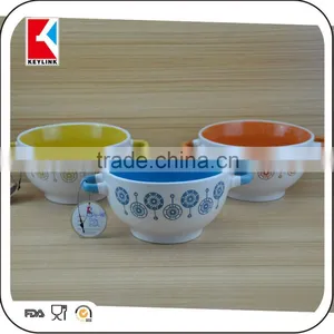 12cm Matt Finish Colored Custom Logo Promotional Ceramic Soup Bowl Ceramic Serving Bowls thumbnail-6