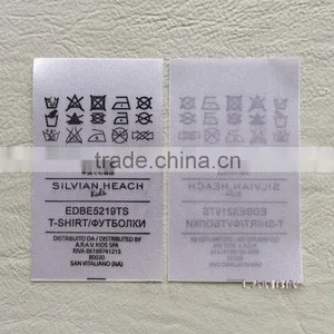 Printed Satin Ribbon Washing Care Symbol Mark Label for European Dress thumbnail-2
