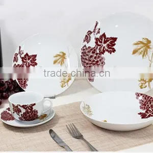 20pcs Coupe Porcelain Dinner Set With Decal thumbnail-6