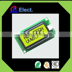0802 Cob Lcd Module Display,yellow Green STN Lcd Screen thumbnail-1