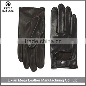 Fashion Lambskin Leather Wrist Glove Leather Driving Gloves thumbnail-1