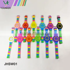 2016 Fashion Touch Screen LED Silicone Watch, Rainbow Band Led Silicone Watch thumbnail-1