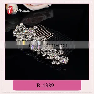 New Design Fashion Low Price Rhinestone Crystal Hair Comb thumbnail-1
