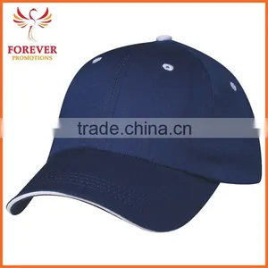 2015 Manufactory Structured Royal Blue Cotton Baseball Cap With Sandwich Visor thumbnail-6