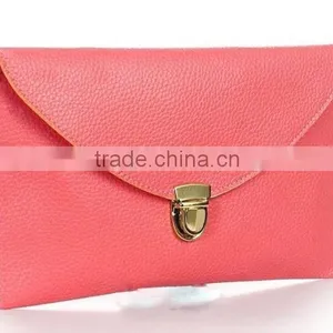16 Kinds of Color Classical Lady Leather Envelope Chain Purse For Wholesale thumbnail-2