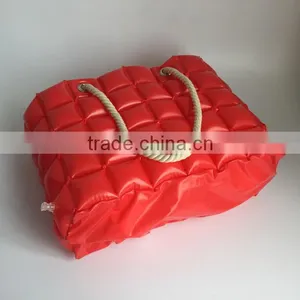 Red Inflatable PVC Air Bubble Beach Bag for Beach Leisure thumbnail-4