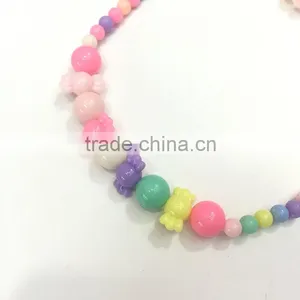 Eco-friendly Fashion Children Jewelry Set Kids Beaded Necklace and Bracelet Supplier's Choice thumbnail-4