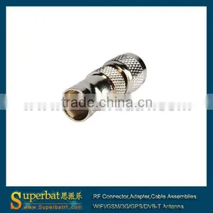 BNC-Mini-UHF Adapter BNC Jack to Mini-UHF Plug Straight rf Adapter Flange thumbnail-1