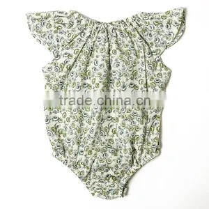 Kaiya Latest Baby Clothes Wholesale Flowery Print Romper Toddler Clothes thumbnail-2