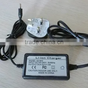 Wall Charger With Wires AC100-240V 4.2V/1.8A li Ion Charger for 18650 Li-ion Battery Pack thumbnail-1