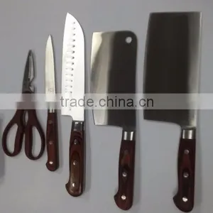 High-end Color Wood Handle 7 Sets of Knives thumbnail-6
