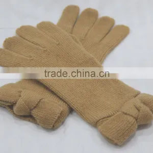 Women's Pure Cashmere Skintight Winter Gloves With Bowknot thumbnail-2