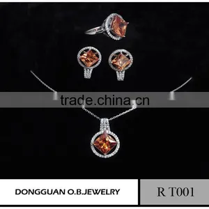 New Arrival Fashion Costume Jewelry Set New Designs Zircon Jewelry thumbnail-1