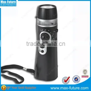 Oudoor LED Torch With am fm Radio With Hand Crank Radio Flashlight thumbnail-1