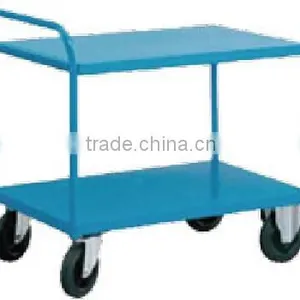 Metal Handcart With Caster and 2 Layers Shelf thumbnail-1