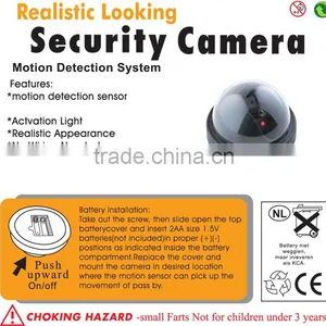 2016 Best Selling Excellent Deterrent 2pcs 1.5VAA Batteries Operated Blinking RED LED CCTV Dome Dummy Fake Seceurity Camera thumbnail-5