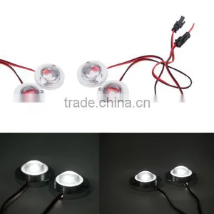 LED Flash Strobe Warning Light Car Motorcycle Emergency Lamp Round Bulb Controller 5W 2Pcs thumbnail-1