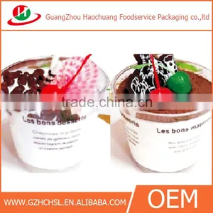 CH7770 Foodservice Mousse Cup Disposable Transparent Plastic Cup Box Dessert Container thumbnail-1