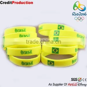 Wholesale 2016 Brazil Big Sport Events Silicone Wristband With Printed Logo thumbnail-1