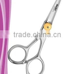 Kashmiree Hair Styling Shear 5.5 Inch Removable Finger Rest Adjustable Gold Tension Dial Mirror Finish thumbnail-1