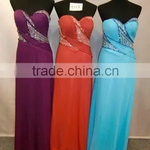Elegant off Shoulder Beaded New Ladies Dress thumbnail-4