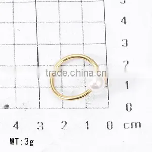 China Wholesale Touch Love Fashion Stainless Steel Teddy Bear Pearl Elegant Women Ring thumbnail-2