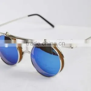 Fashion Metal Flip up Diffraction Glasses With Fireworks Lens thumbnail-1