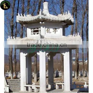 Double Decked Chinese White Marble Gazebo thumbnail-1
