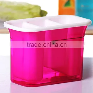 Colorful Square Drop Chopstick Plastic Cage Chopstick And Spoon Set Drain Racks Thickening Chopstick Storage Boes thumbnail-6