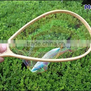 Nylon Fishing Landing Net With Wood Frame thumbnail-3
