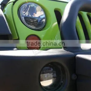 7in Round Jeep Wrangler Offroad Rubicon Motorcycle 30W Sealed LED Headlight Dual Beam JK TJ WJ XJ MJ Headlight Replacement thumbnail-6
