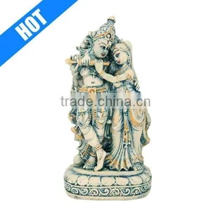 Customized Handmade Painted Resin Radha Krishna Statue thumbnail-1