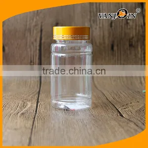Clear 100ml PET Plastic Medicine Bottle With Golden Screw Lid thumbnail-1