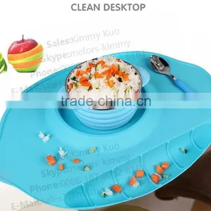 Best Quality With Lower Price Silicon Mat Placemat for Kids Dining Table Mat thumbnail-2