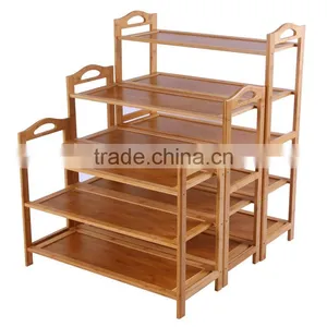 Expandable Wooden Shoe Racks 3 Tire Space Saving Storage Racks Cabinet thumbnail-4