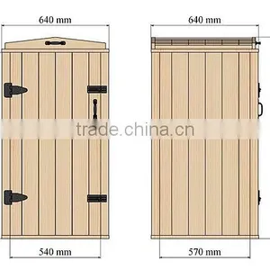 Raccoon Resistant Wooden Garbage Can Storage Sheds thumbnail-4