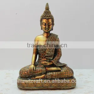 Resin Indoor Buddha Figurine Thai Gold Buddha Statues thumbnail-1
