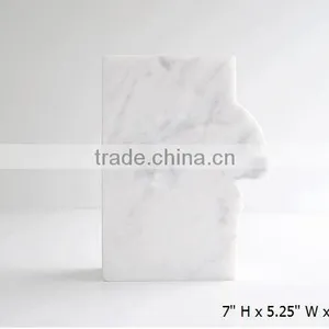 Office Display Wholesale Carrara Marble Bookends Abstract Sculpture Bookends Contemporary thumbnail-2