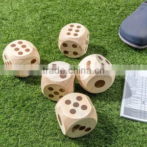 Wooden Dice Game Set of 5 Pcs thumbnail-1