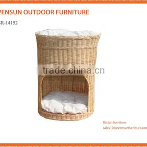 High Quality Rattan Furniture Cheap Cattery With Cushion Elegant Cat Bed thumbnail-1