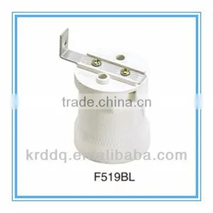 F519 E27 Porcelain Lamp Holder With Bracket thumbnail-1