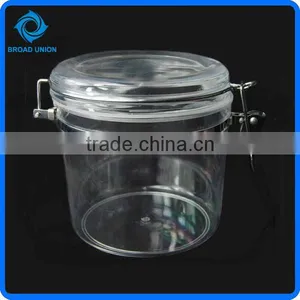 Transparent Candy Jar Can Food Plastic Container With Lid thumbnail-1