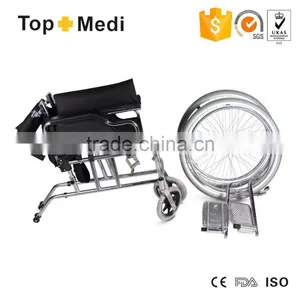 TopMedi New Product Hospital Equipment Steel Wheelchair thumbnail-3